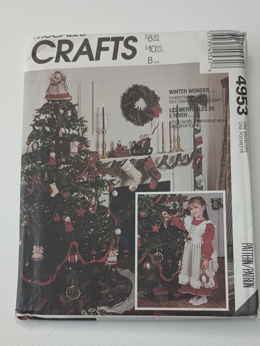 VTG McCall's Crafts 4953 Christmas Ornaments Stockings Uncut 023795495318 ©1990